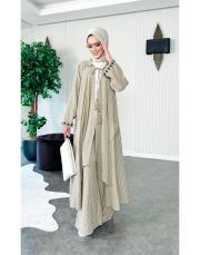 hayat ağacı nakışlı tasarım takım bej 2