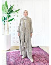 hayat ağacı nakışlı tasarım takım bej 4