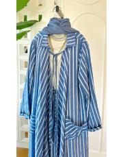 hayat ağacı nakışlı tasarım takım kot mavi 2