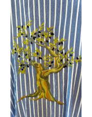 hayat ağacı nakışlı tasarım takım kot mavi 3