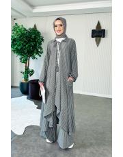 hayat ağacı nakışlı tasarım takım antrasit 3