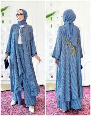 hayat ağacı nakışlı tasarım takım indigo