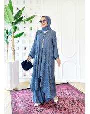 hayat ağacı nakışlı tasarım takım indigo 3