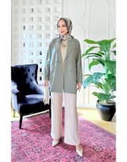 tencel yıkamalı oversıze ceket haki