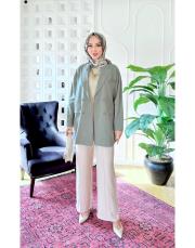 tencel yıkamalı oversıze ceket haki 3