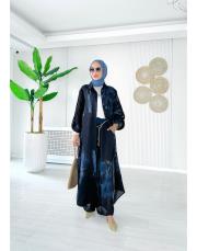 ithal kaşvi keten takım lacivert