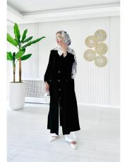 kırınkıl tahta düğme kap siyah