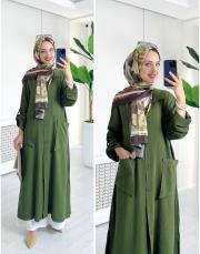 kırınkıl tahta düğme kap haki