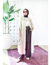 melina tahta düğmeli kap krem 3