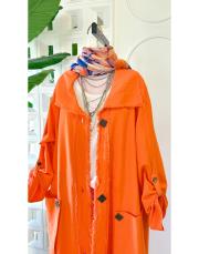 melina tahta düğmeli kap turuncu 2