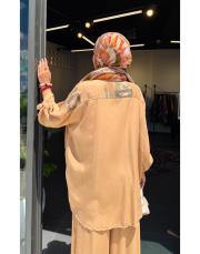 jasmin ithal  tencel takım latte 4