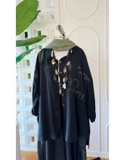 jasmin ithal  tencel takım siyah 3