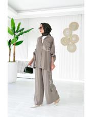 jasmin ithal  tencel takım vizon 2
