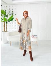 ithal cindy kadife gömlek elbise taş