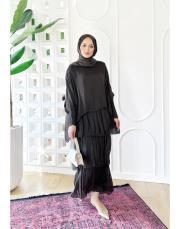 ithal ipek elbise (penye astarlı ) acı kahve 2