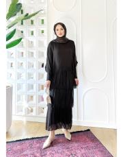 ithal ipek elbise (penye astarlı ) acı kahve 3