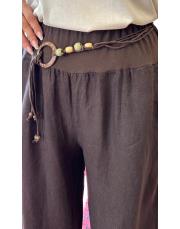 ithal kemerli keten pantolon acı kahve 2