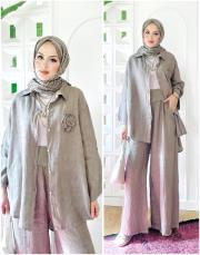 rosa ithal salaş keten takım vizon