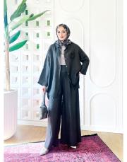 rosa ithal salaş keten takım antrasit 3