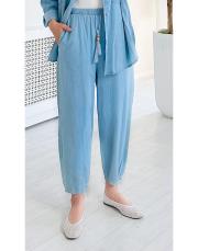 tencel konik pantolon açık mavi