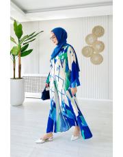 lily geometrik viskon gömlek sax