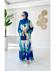 lily geometrik viskon gömlek sax 3