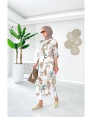 bijal ithal pamuklu gömlek taş