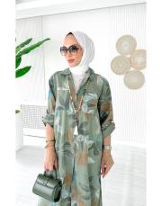 bijal ithal pamuklu gömlek yeşil 2