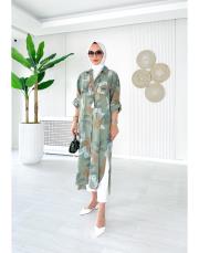 bijal ithal pamuklu gömlek yeşil 3