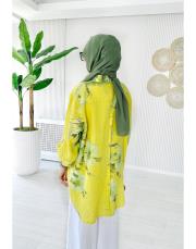 ithal markel keten sırtı düğmeli tunik sarı 3