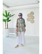 ithal markel keten sırtı düğmeli tunik vizon 2