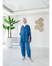 fiona ithal pul detaylı  takım indigo 2