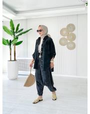 %100 pamuk yıkamalı şalvar siyah 2