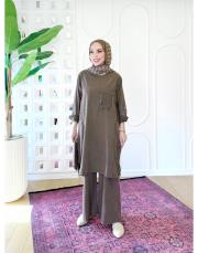 leis %100 pamuk tunik kahve 2