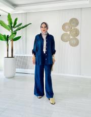 esta %100 pamuk gömlek lacivert