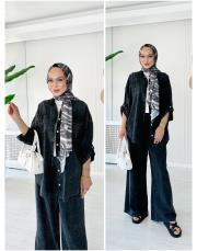 esta %100 pamuk gömlek siyah