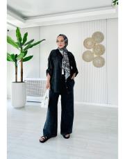 esta %100 pamuk gömlek siyah 2