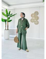 esta %100 pamuk gömlek haki 2