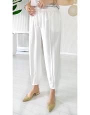 konik tencel pantolon ekru
