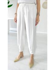 konik tencel pantolon ekru 2