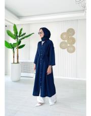 santorini gömlek elbise lacivert