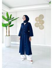 santorini gömlek elbise lacivert 2