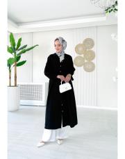 santorini gömlek elbise siyah