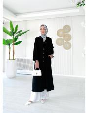 santorini gömlek elbise siyah 2