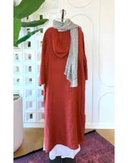 vega ithal keten elbise tunik kiremit 3