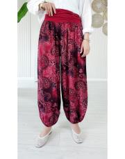 natali ithal şalvar pantolon bordo 2