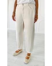 tencel pamuk  pantolon bej