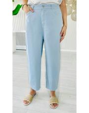 tencel pamuk  pantolon mavi 3