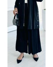 pileli  pantolon etek siyah