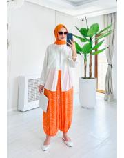 hipnoz ithal viskon şalvar pantolon turuncu